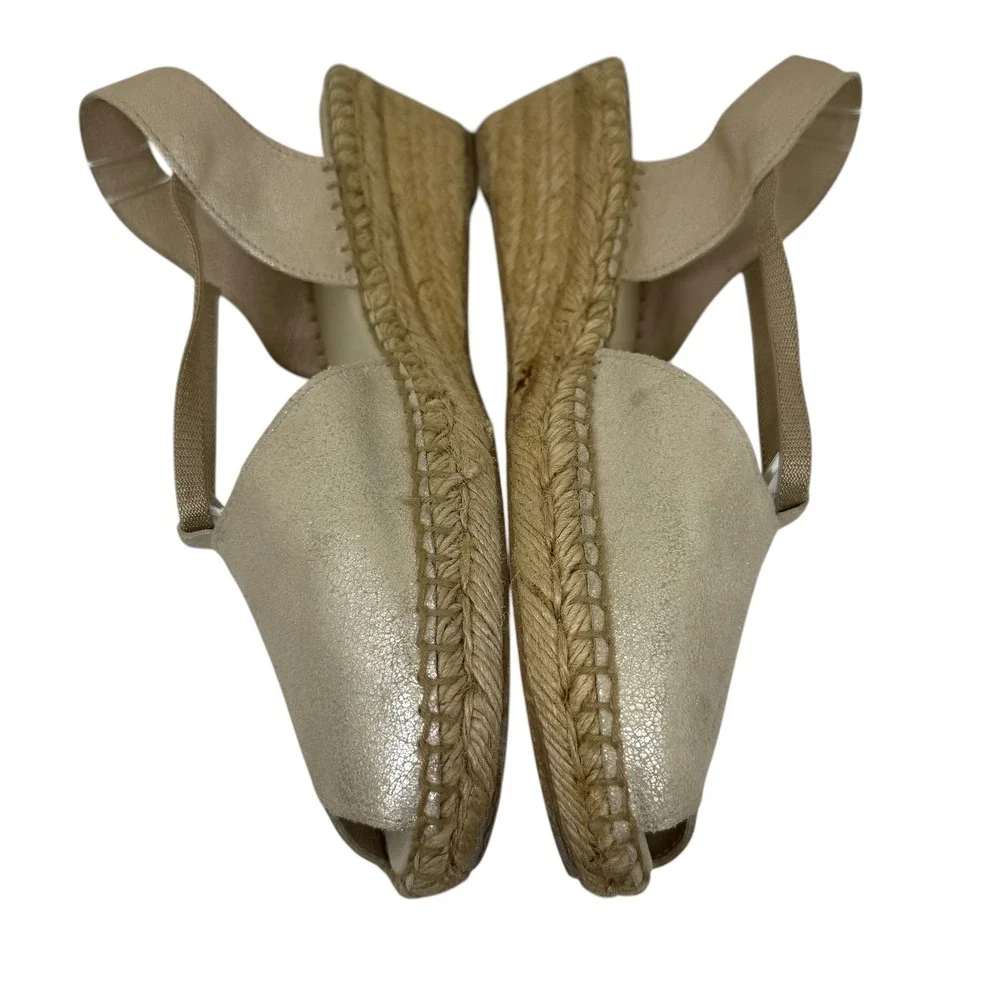 Andre Assous Dainty Espadrilles‎ Wedge Suede Shimmer Size 41 / US 10